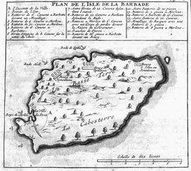 Map of Barbados